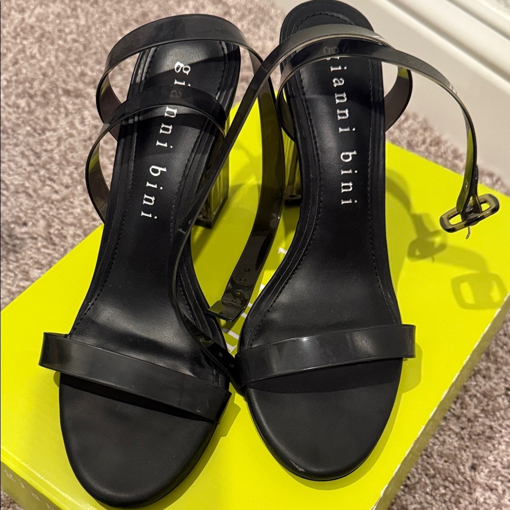 Gianni Bini Black Strappy Heels